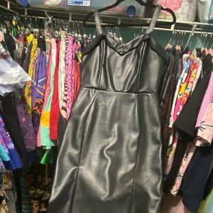 Deadly dames black leather dress